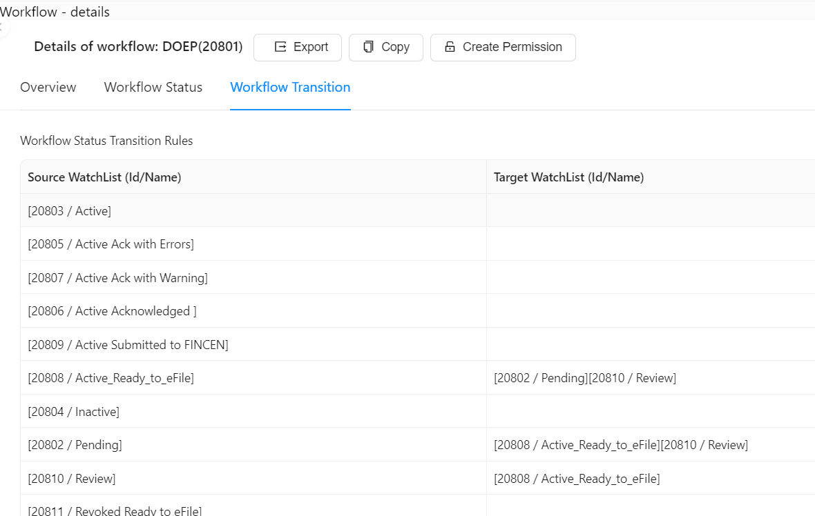 workflow transition